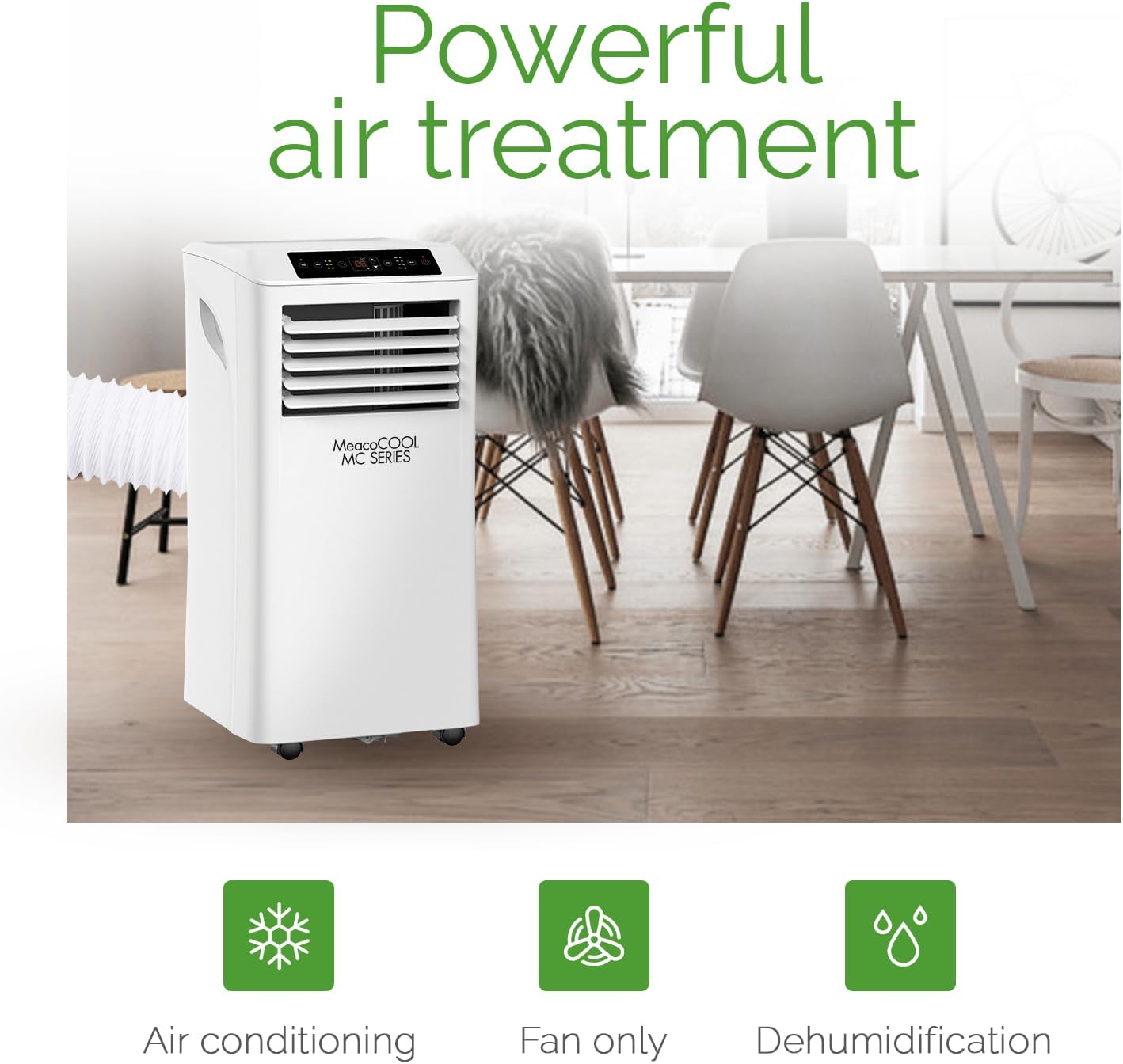 Meaco MeacoCool MC Series 7,000R Portable Air Conditioner - Powerful Portable Air Conditioner, Energy Efficient with Two Window Venting Kits included