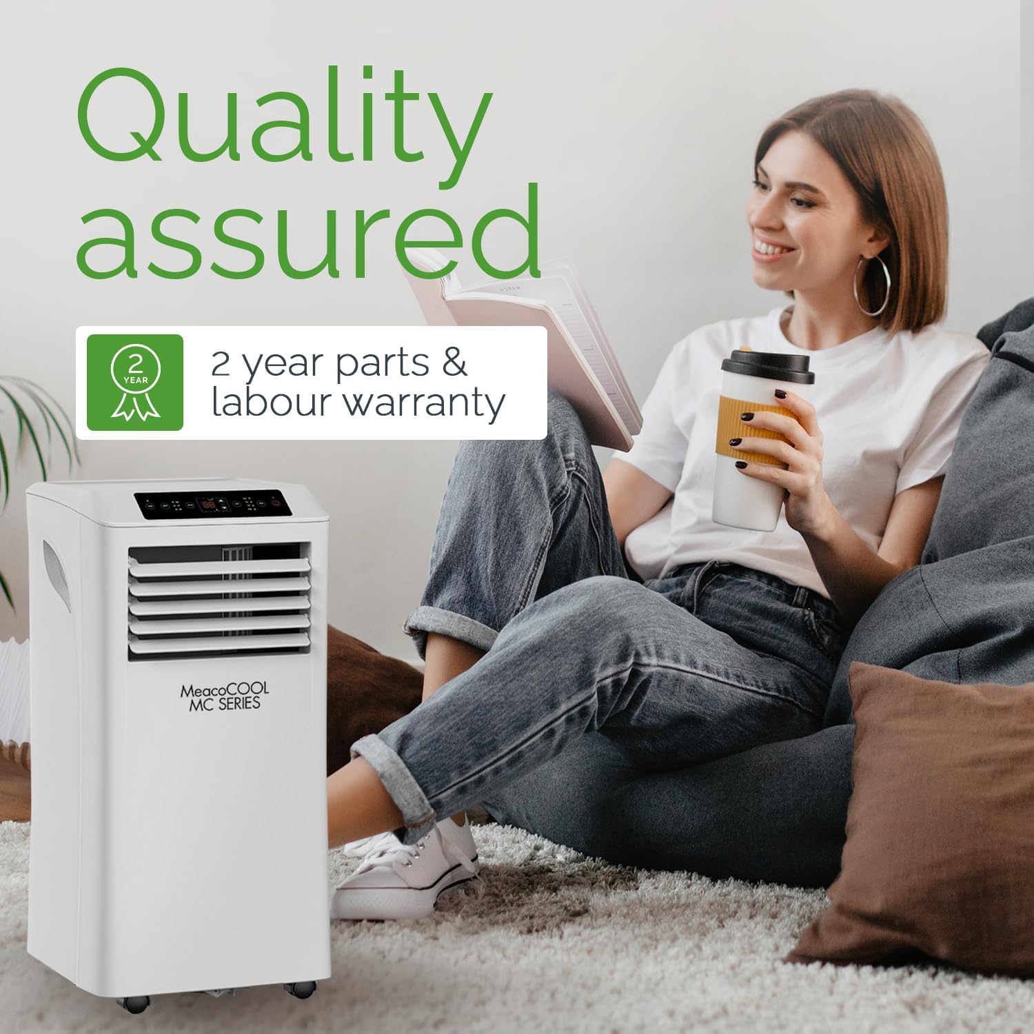 Meaco MeacoCool MC Series 7,000R Portable Air Conditioner - Powerful Portable Air Conditioner, Energy Efficient with Two Window Venting Kits included