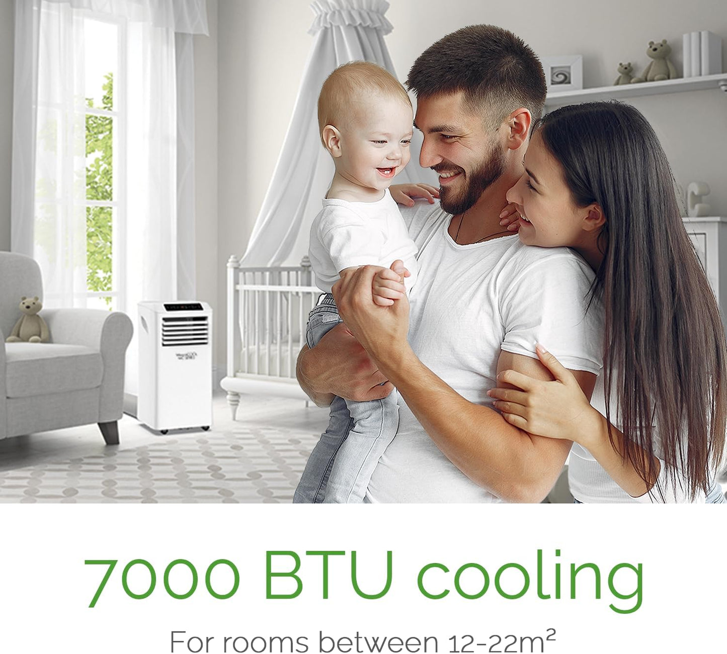 Meaco MeacoCool MC Series 7,000R Portable Air Conditioner - Powerful Portable Air Conditioner, Energy Efficient with Two Window Venting Kits included